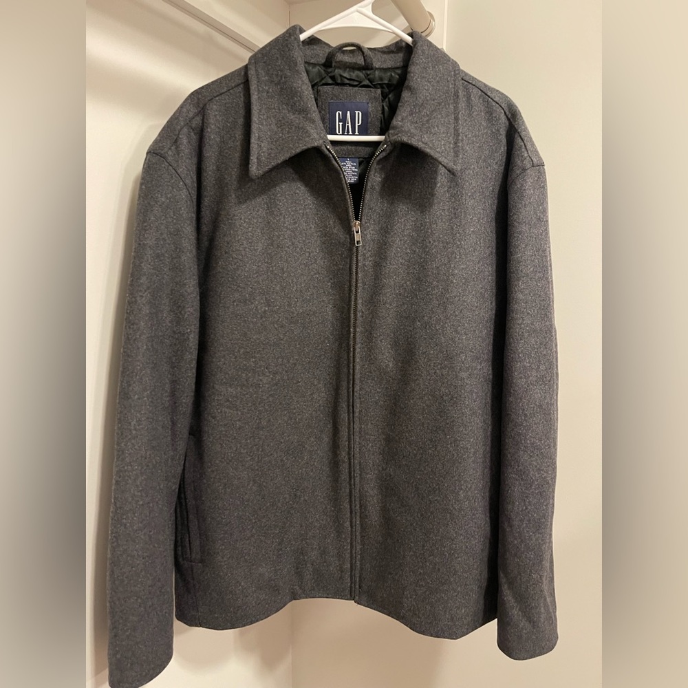 Vintage Gap Heather Gray Coat Men Size Large